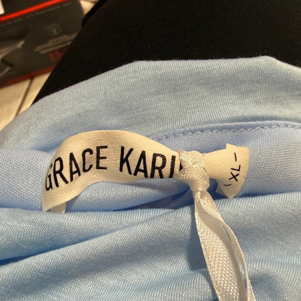 Grace Karin Light Blue Sleeveless Top for women size XL - Picture 5 of 6